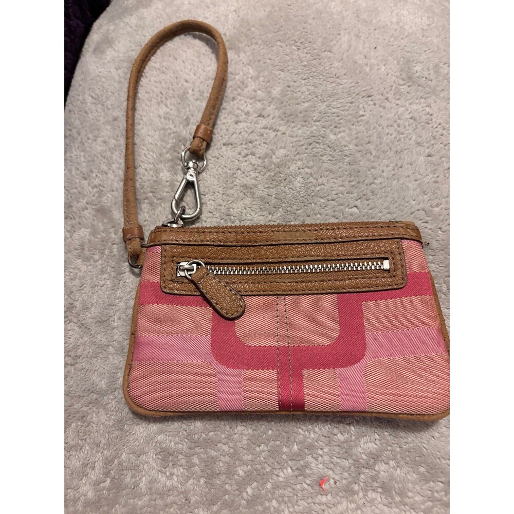 Vintage Y2K Nine West Beige Mini Pouch Wallet - Retro 2000s Coin Purse Clutch